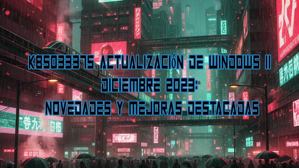 KB5033375 Actualización de Windows 11 diciembre 2023: Novedades y mejoras destacadas